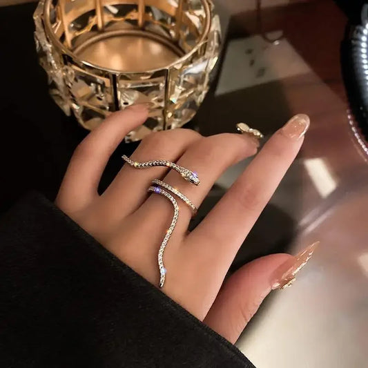 Cool Snake Crystal Ring | Fashionsarah.com