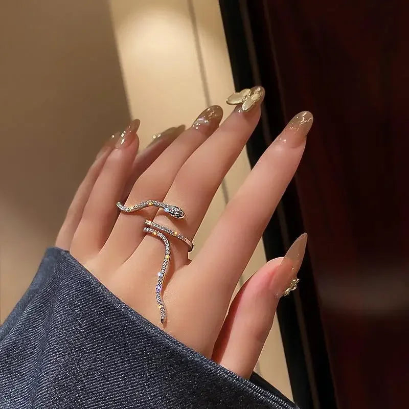 Cool Snake Crystal Ring | Fashionsarah.com
