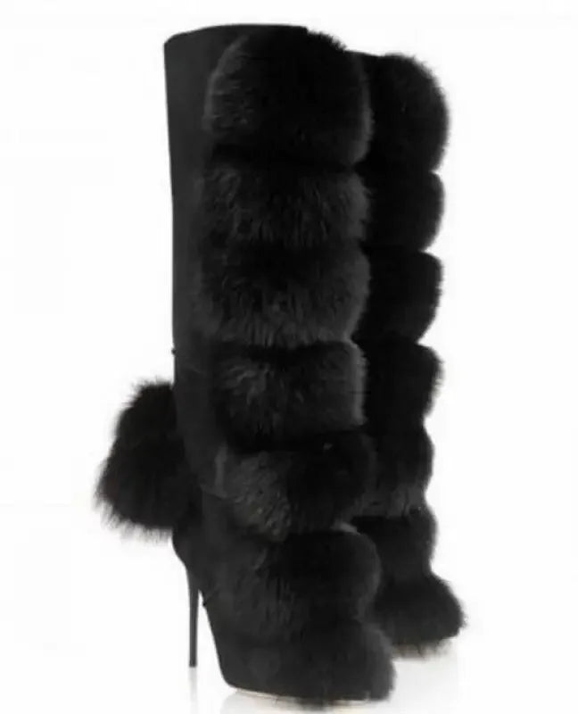 Fur Ball Women heeled Boots | Fashionsarah.com