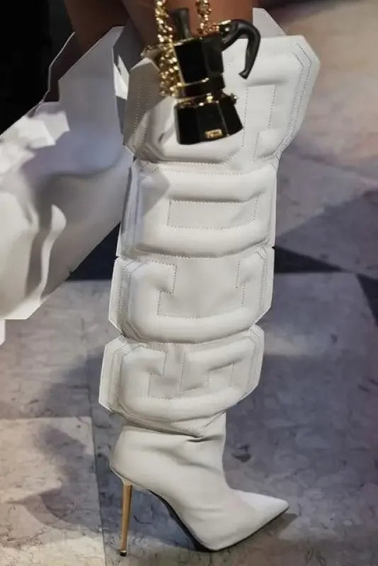 Unique Cube Runway Boots | Fashionsarah.com