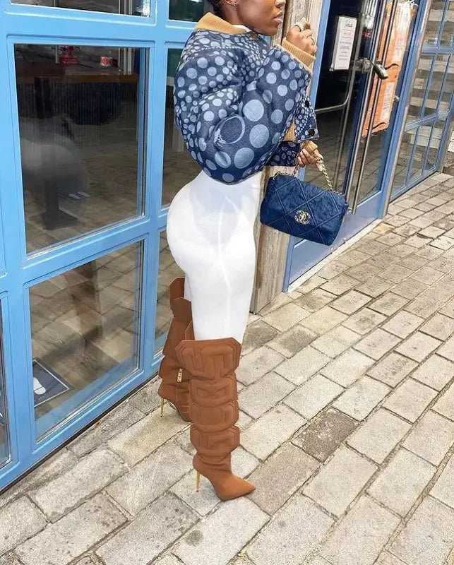 Unique Cube Runway Boots | Fashionsarah.com