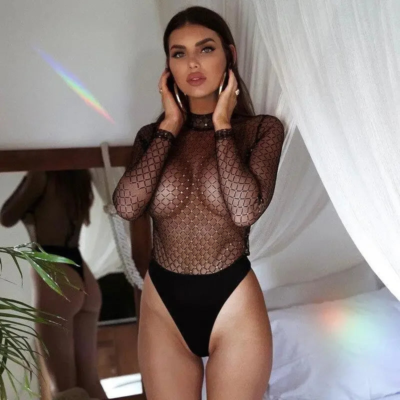 Diamond Mesh Bodysuit | Fashionsarah.com