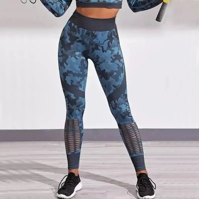 Seamless Camouflage Yoga Set | Fashionsarah.com