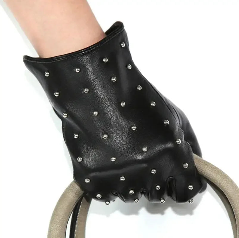 Pleather Studded gloves | Fashionsarah.com