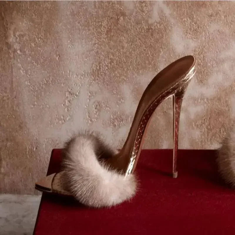 High Heel with Metal Pointed Toe | Fashionsarah.com