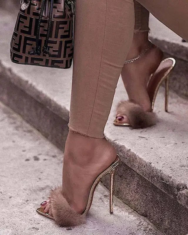 High Heel with Metal Pointed Toe | Fashionsarah.com