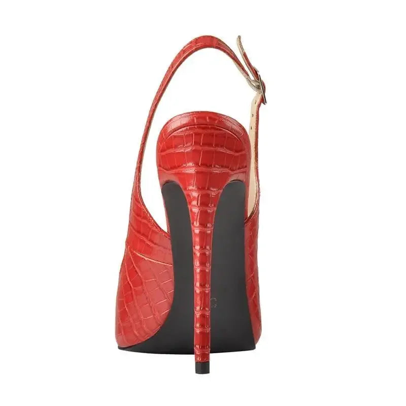 Red Slingback High Heels | Fashionsarah.com