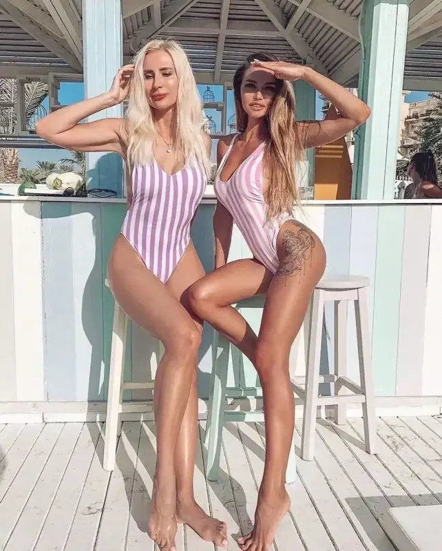 Stripe Bodysuit Monokini | Fashionsarah.com