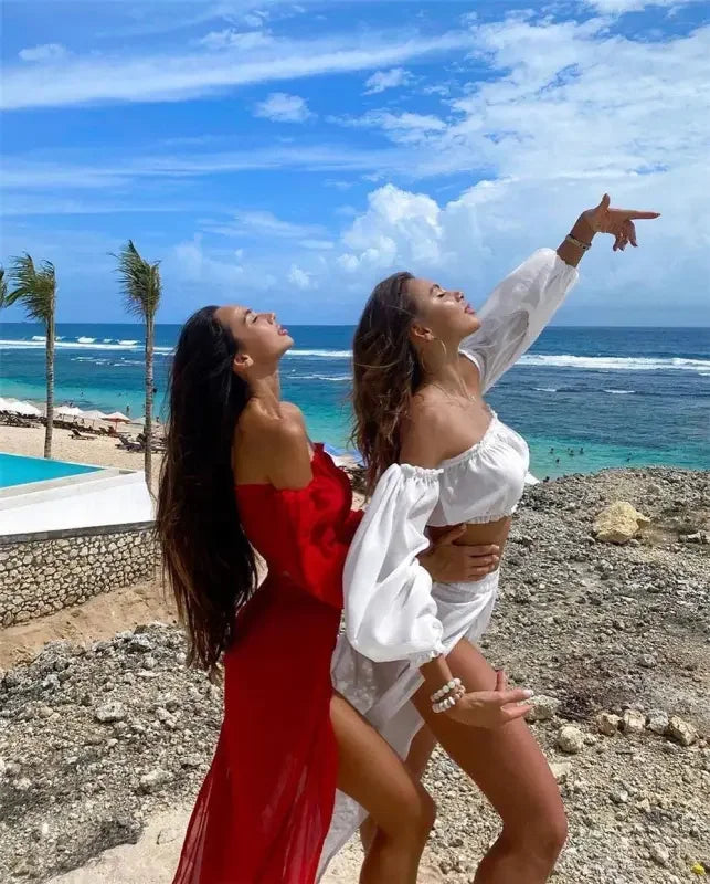 Swimsuit Cover Up 2 Pcs | Fashionsarah.com