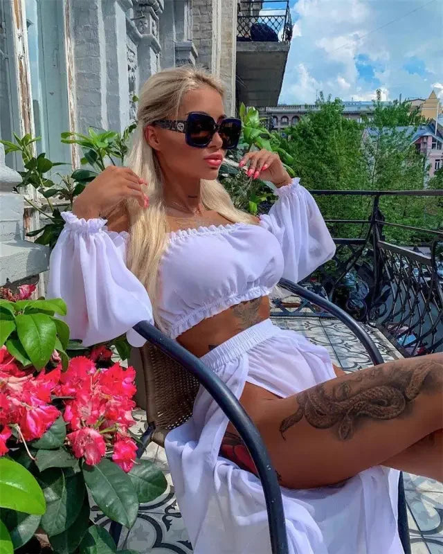 Swimsuit Cover Up 2 Pcs | Fashionsarah.com