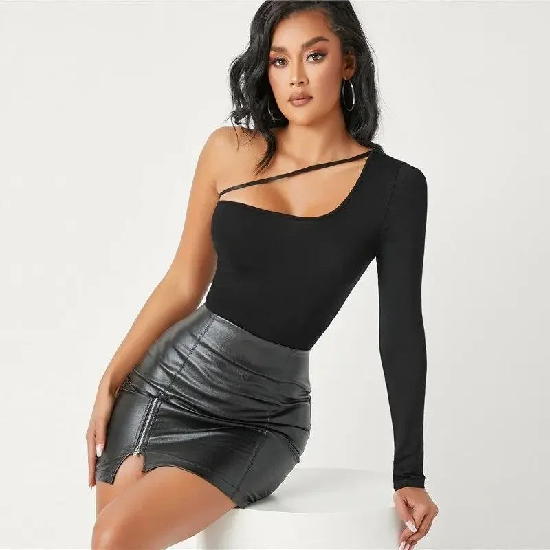 One Shoulder bodysuit | Fashionsarah.com