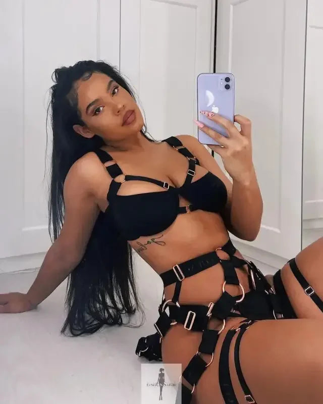 Fashionsarah.com Fashionsarah.com Sensual Lingiere Goth Women's Set