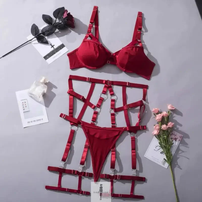 Fashionsarah.com Fashionsarah.com Sensual Lingiere Goth Women's Set