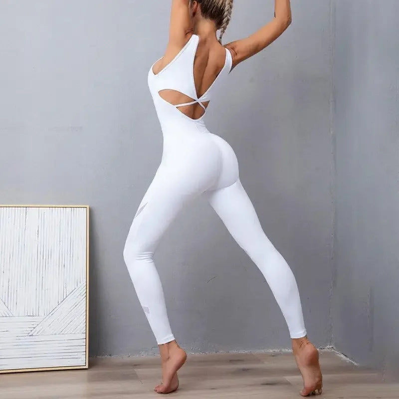 Fitness Yoga Seamless Gym Jumpsuit | Fashionsarah.com