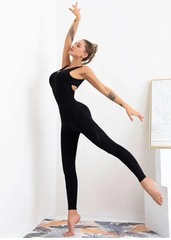 Fitness Yoga Seamless Gym Jumpsuit | Fashionsarah.com