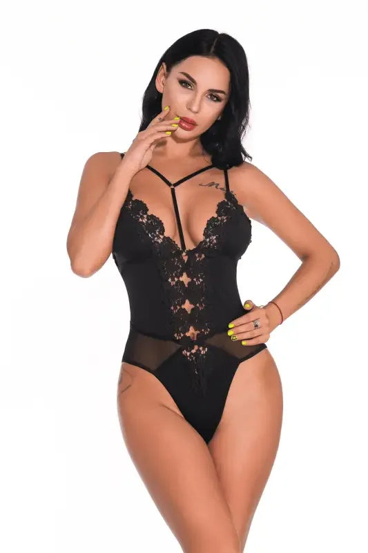 Halter Lace Bodysuit | Fashionsarah.com