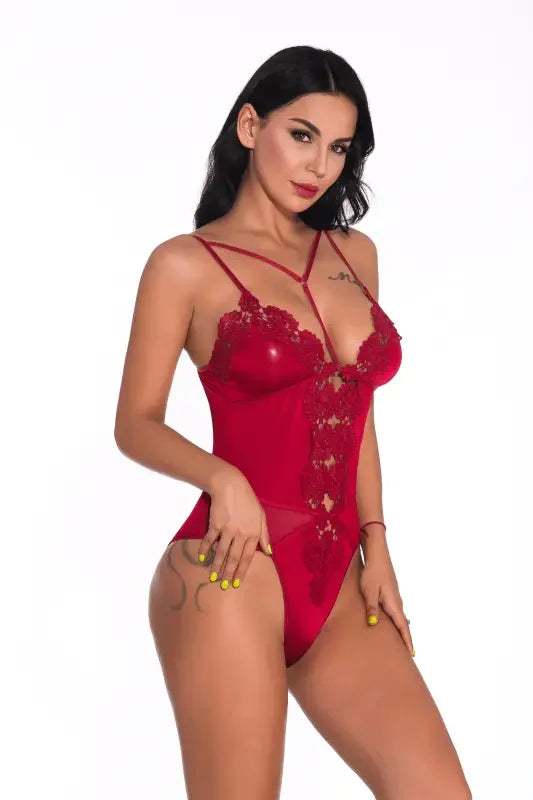 Halter Lace Bodysuit | Fashionsarah.com