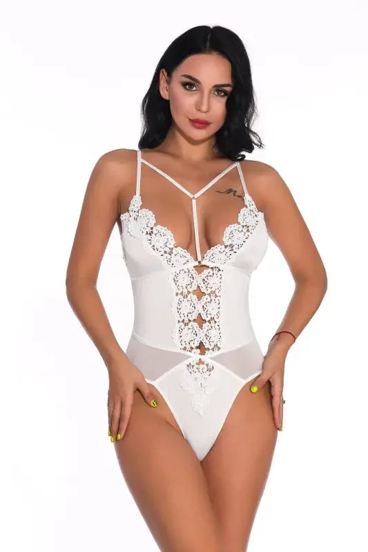 Halter Lace Bodysuit | Fashionsarah.com