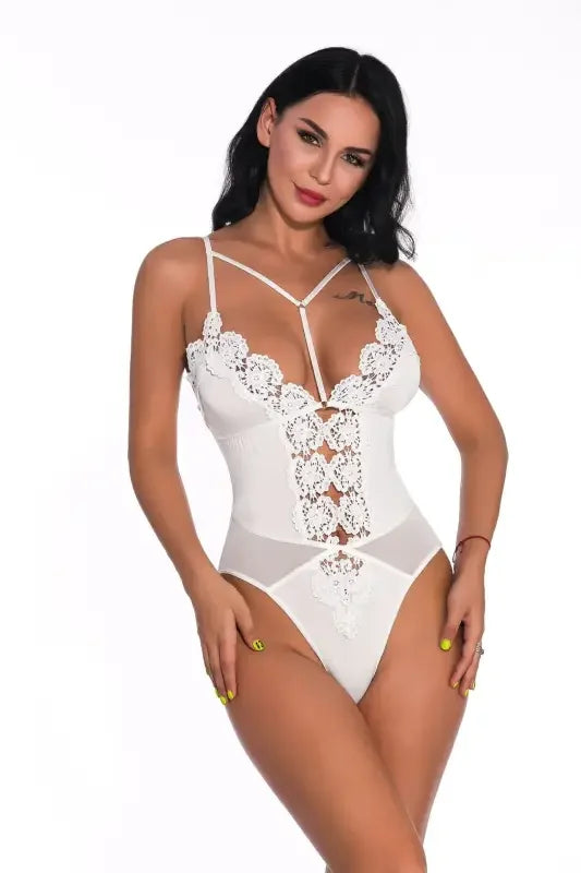 Halter Lace Bodysuit | Fashionsarah.com