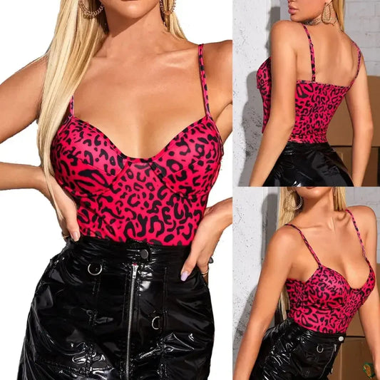 Women Red Leopard Top | Fashionsarah.com