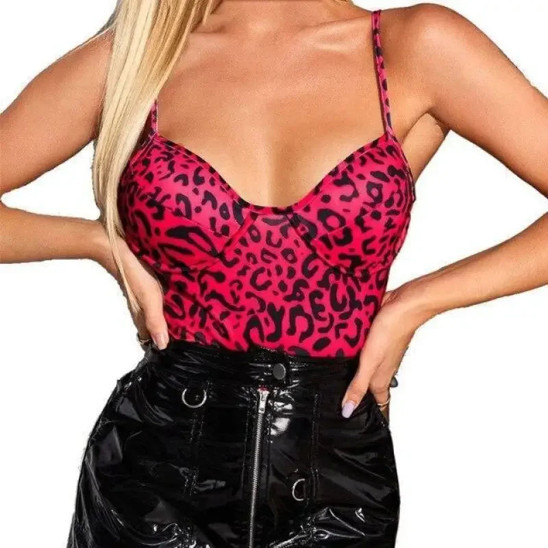 Women Red Leopard Top | Fashionsarah.com