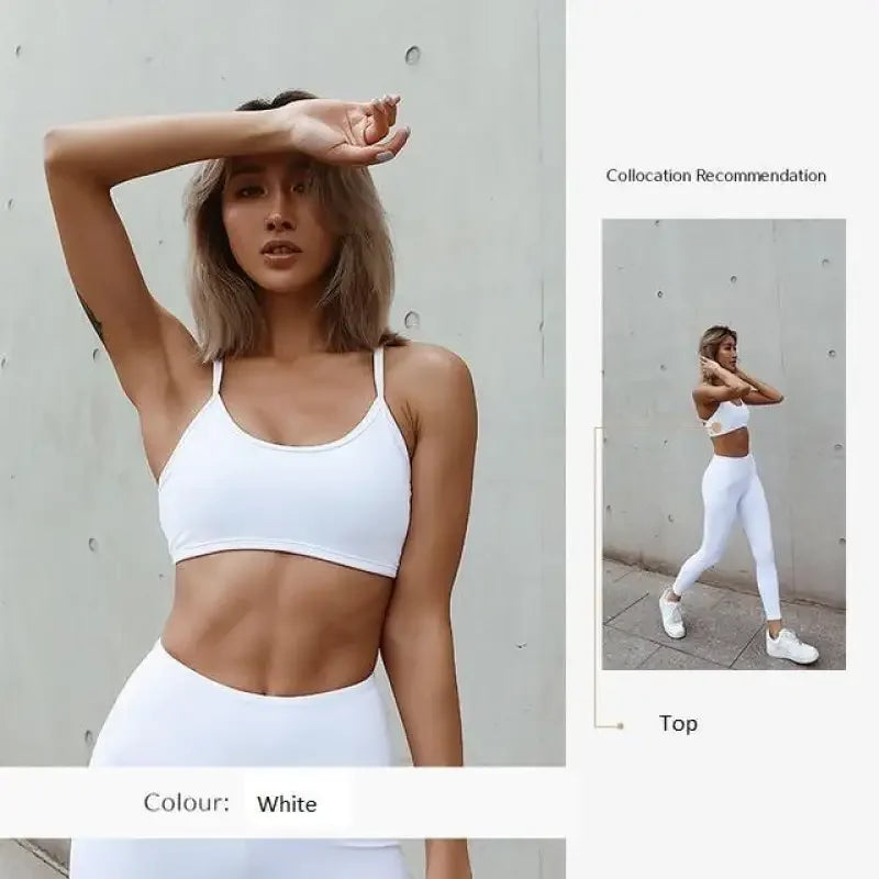 Women Open Back Yoga Bra / Leggings | Fashionsarah.com