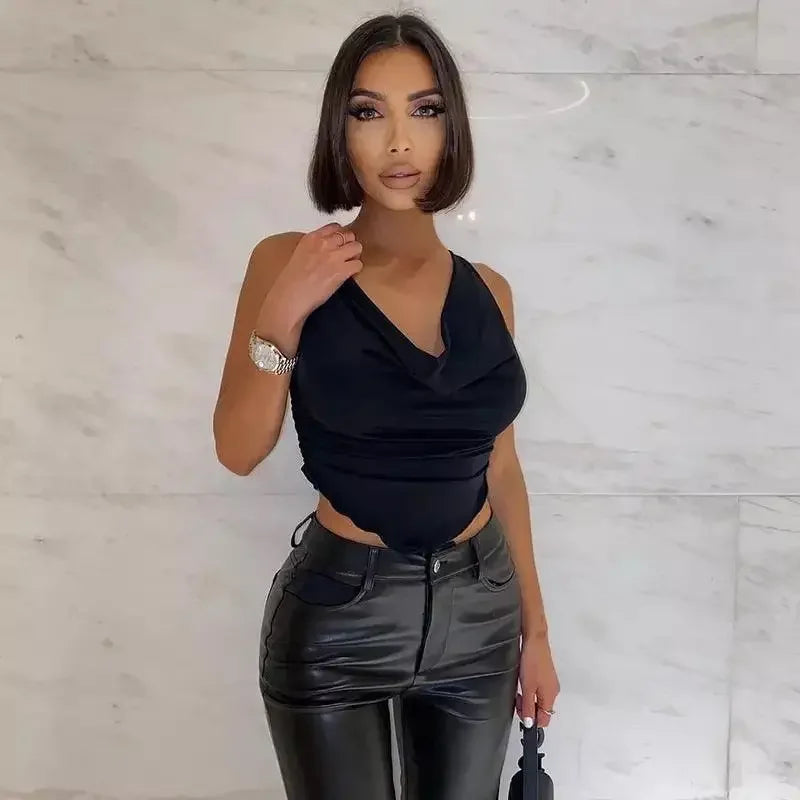 Women Ruffles Ruched Tops | Fashionsarah.com