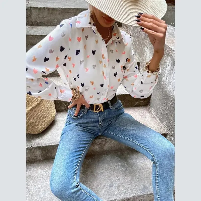 Allover Heart Shirt - Fashionsarah.com