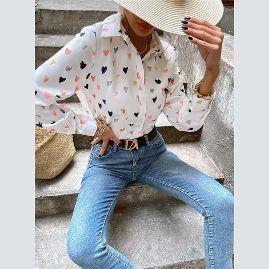 Allover Heart Shirt - Fashionsarah.com