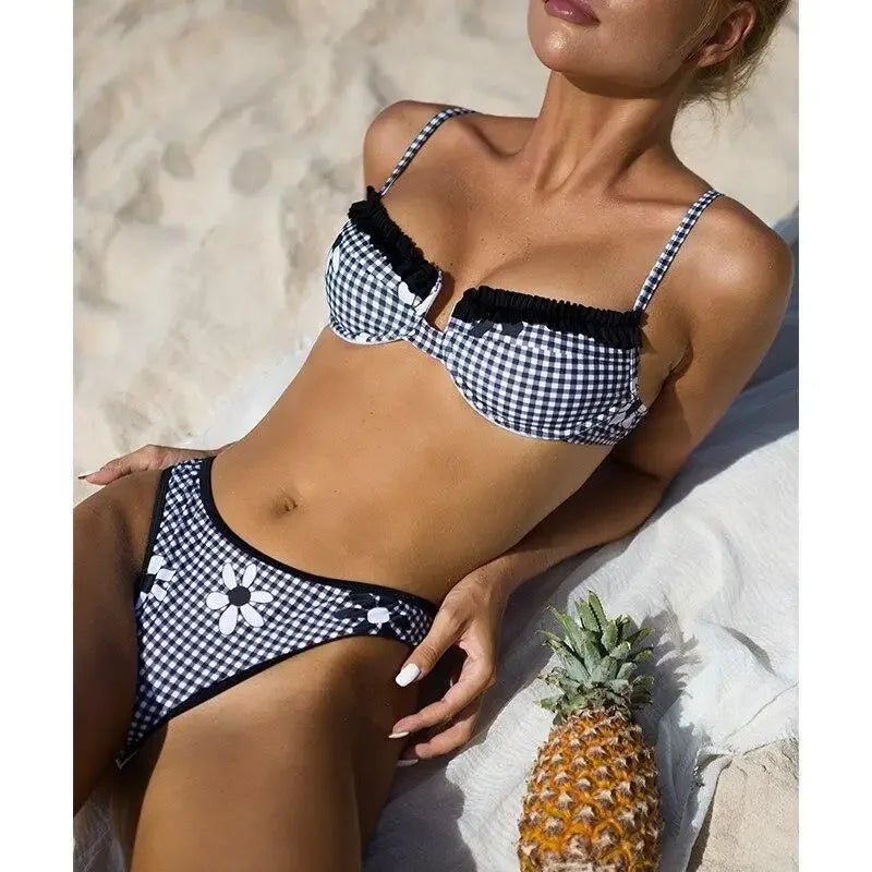 Lattice Ruffle Bikini | Fashionsarah.com
