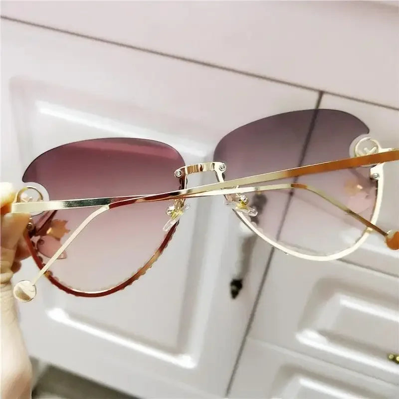 Rimiless crsytal  sunglasses | Fashionsarah.com