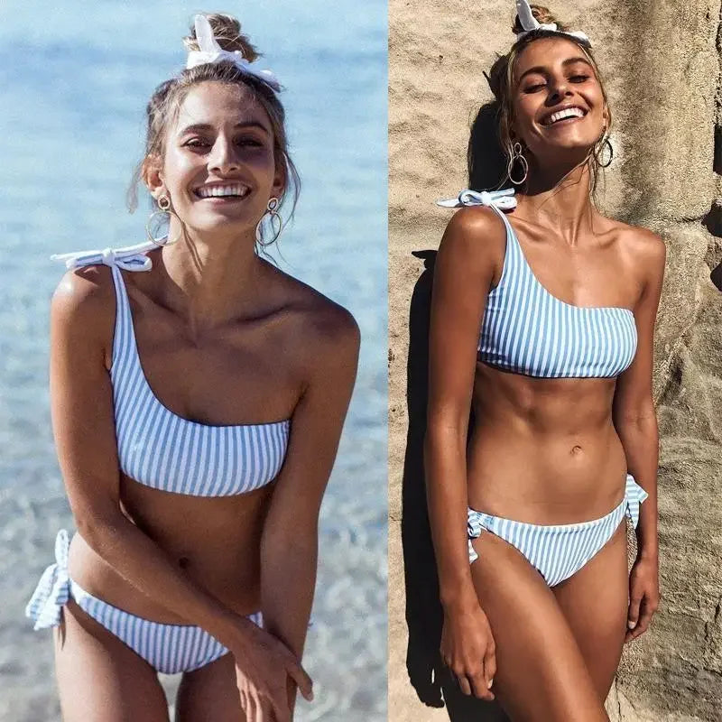 Striped Push Up Bikini | Fashionsarah.com
