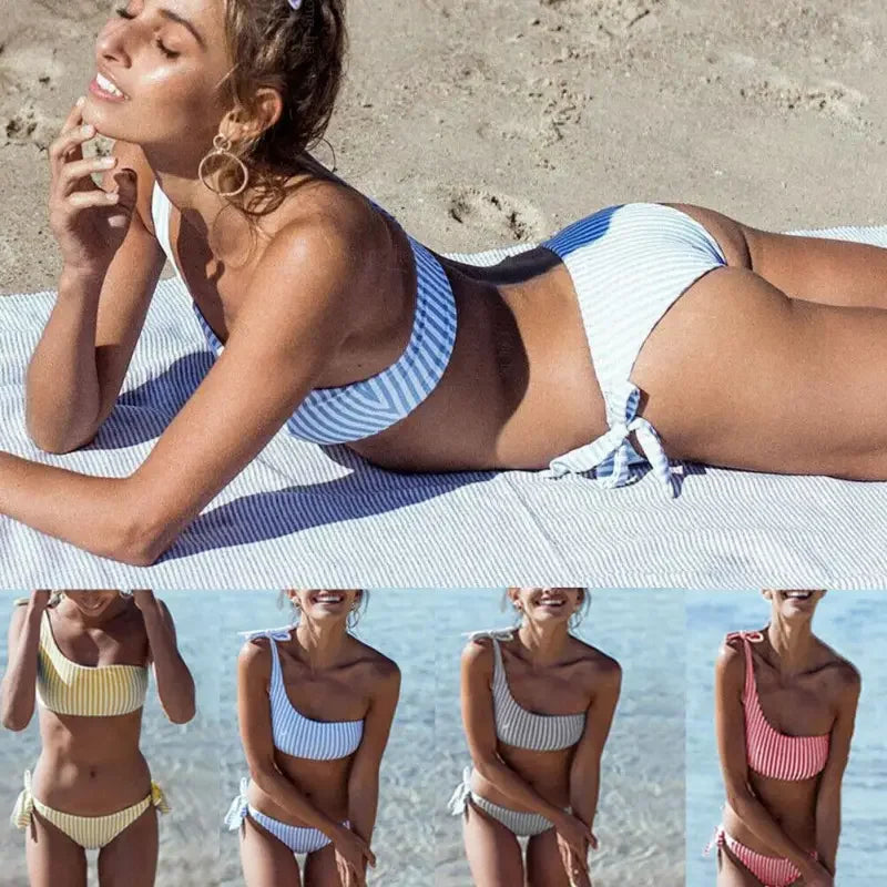 Striped Push Up Bikini | Fashionsarah.com