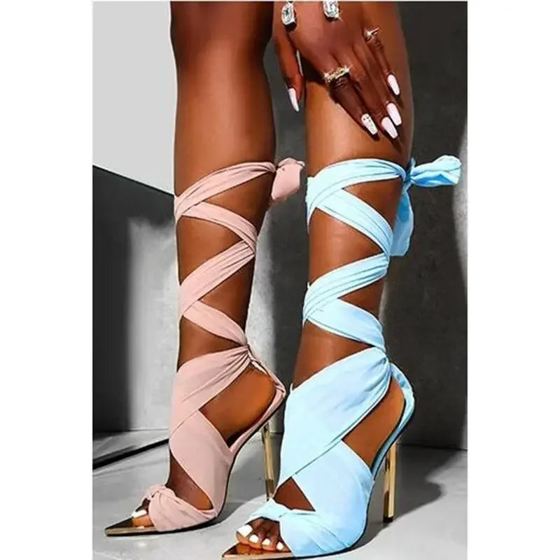 New Cross Tied Heels | Fashionsarah.com