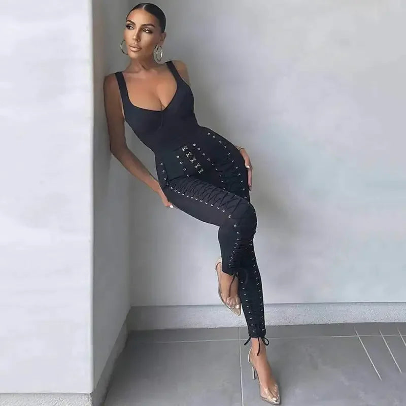 Women Top & Lace-Up Pencil Pants | Fashionsarah.com