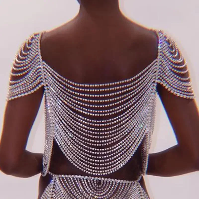 Rhinestone Chest Shoulder | Fashionsarah.com