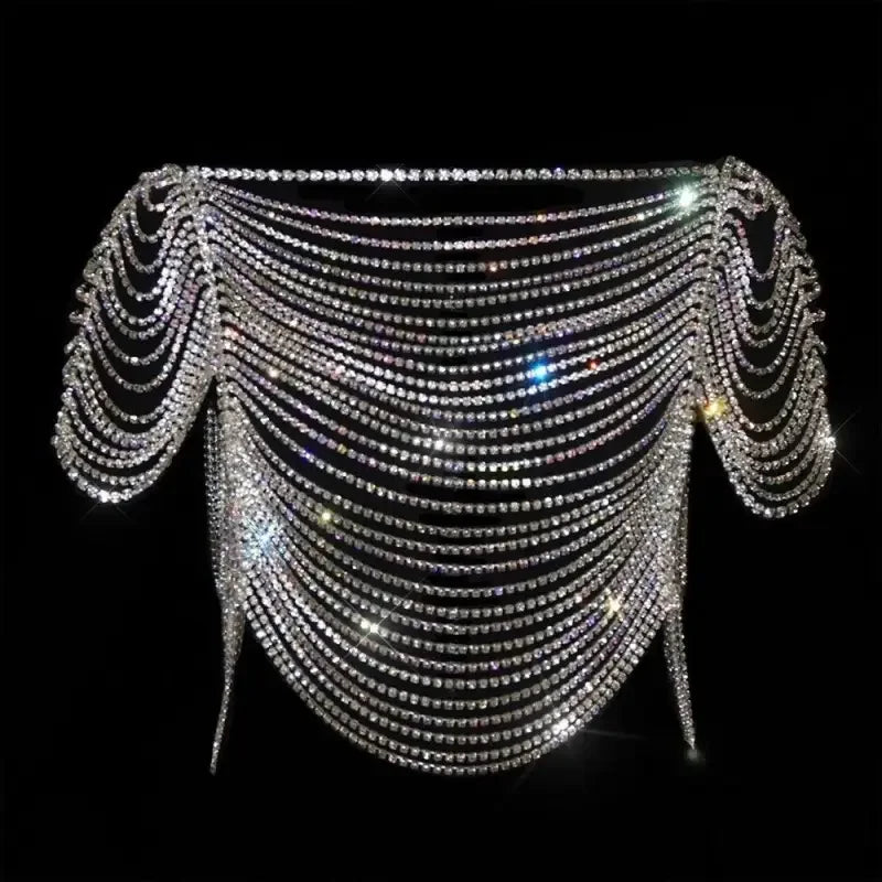 Rhinestone Chest Shoulder | Fashionsarah.com