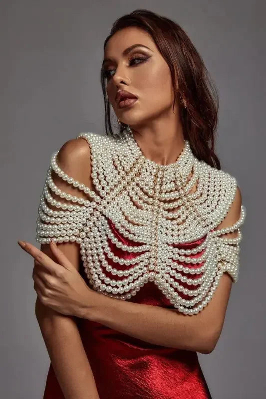 Women Pearl Shawl Top | Fashionsarah.com