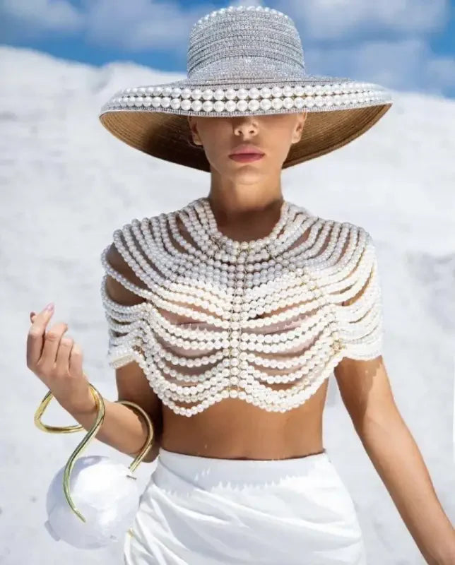 Women Pearl Shawl Top | Fashionsarah.com