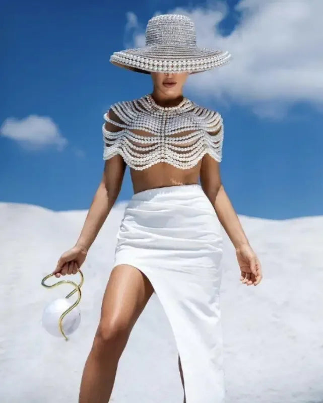 Women Pearl Shawl Top | Fashionsarah.com