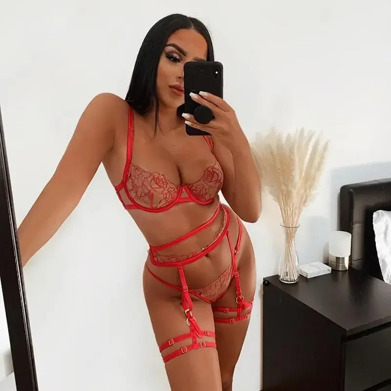 Floral Embroidery 3pcs | Fashionsarah.com