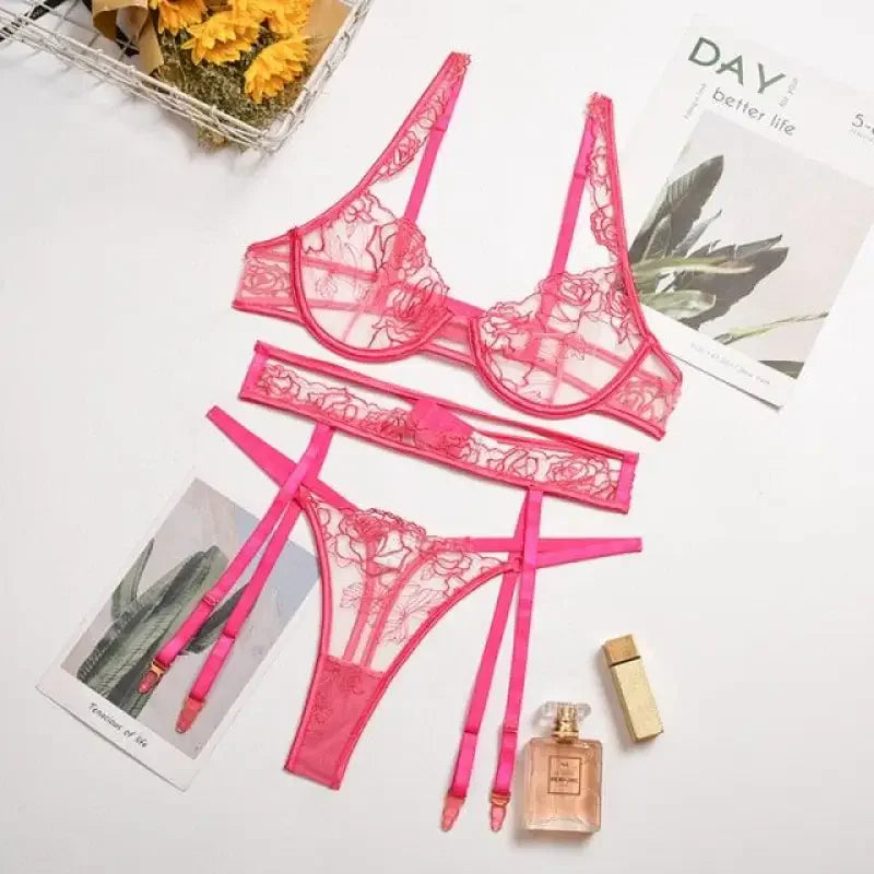 Floral Embroidery 3pcs | Fashionsarah.com