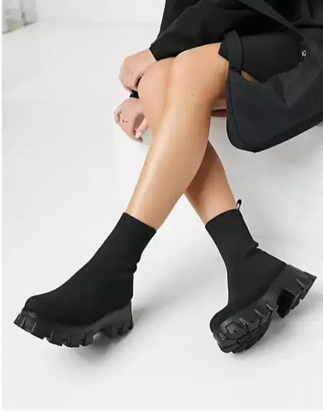 Mid-Calf Biker Booties | Fashionsarah.com