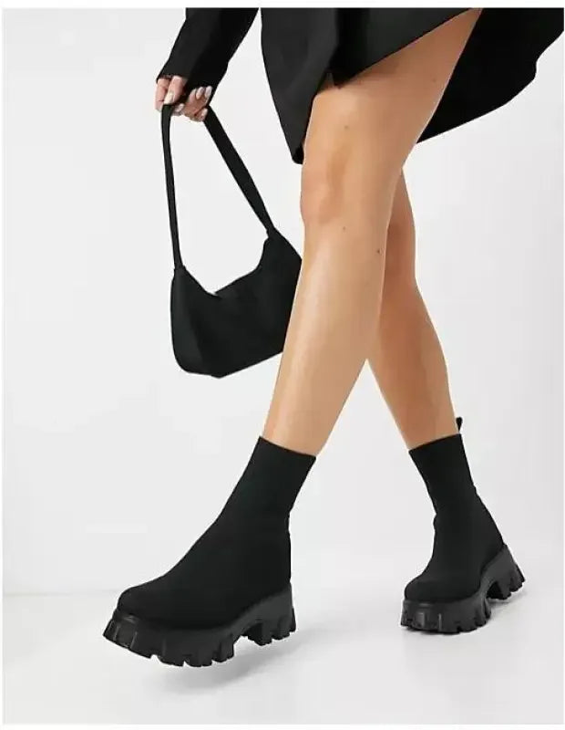 Mid-Calf Biker Booties | Fashionsarah.com