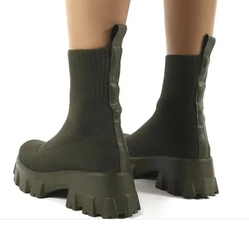 Mid-Calf Biker Booties | Fashionsarah.com