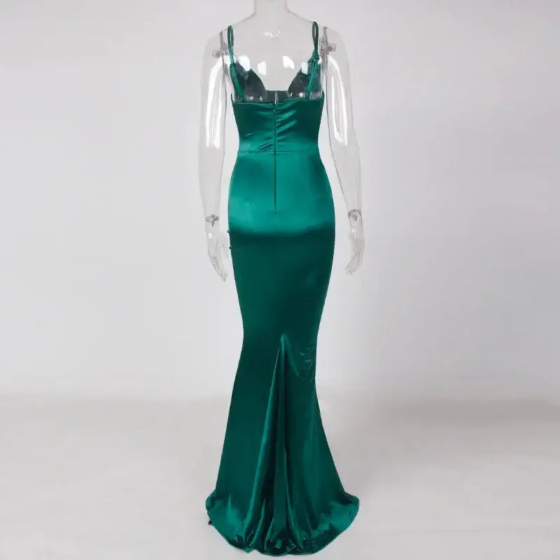 Strappy Gown Satin Dress | Fashionsarah.com