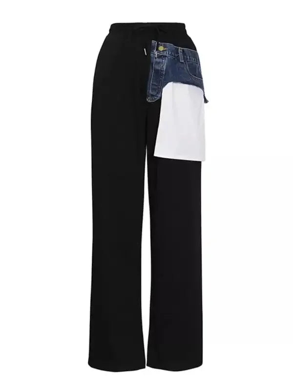 Women Sport Pants with Denim Pocket | Fashionsarah.com