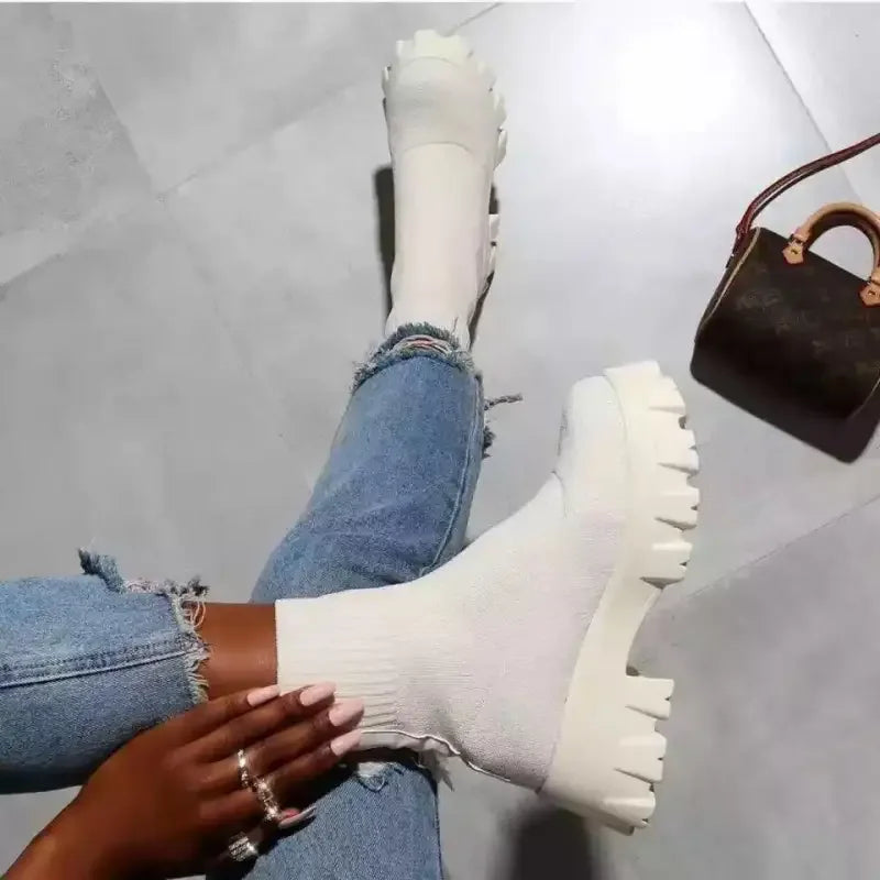 Mid-Calf Biker Booties | Fashionsarah.com