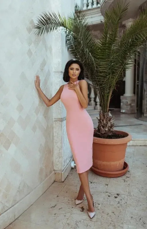 Pencil Midi Sleeveless Dress | Fashionsarah.com