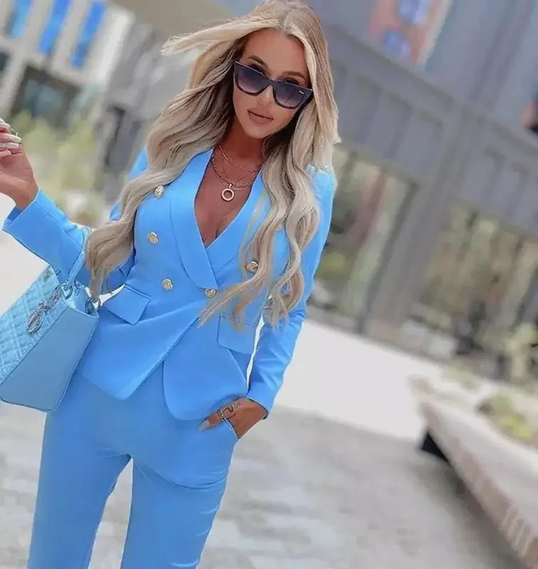 Fashionsarah.com Slim Outfit High Waist Trousers